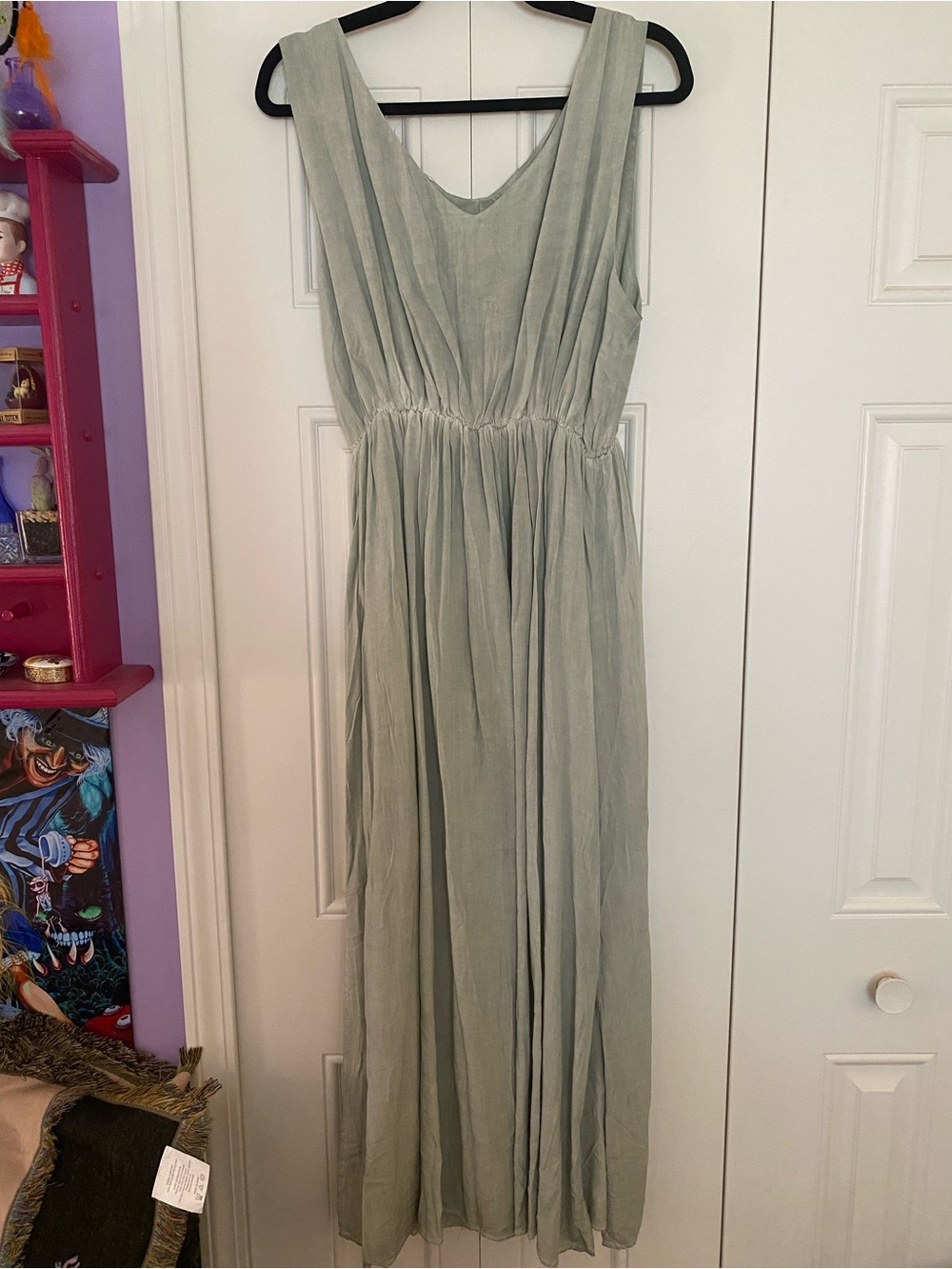 POL Sage Green Sleeveless Embroidered Maxi Dress - Picture 4 of 8